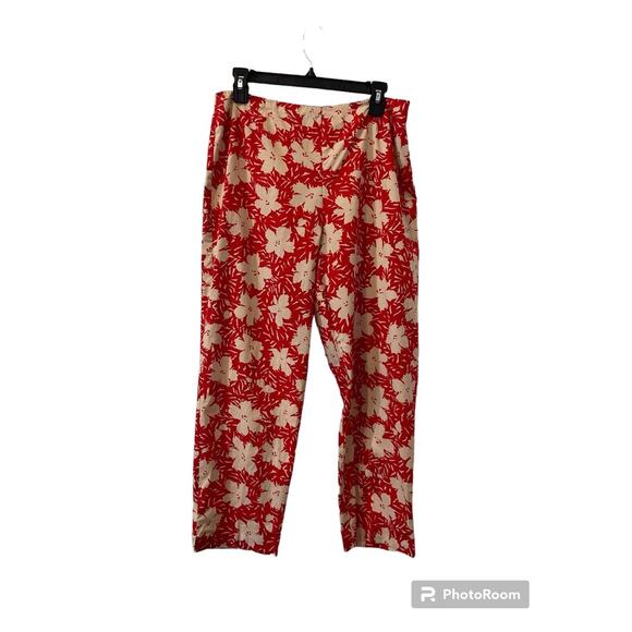 3 for $25-Due Per Due Red With Tan Pants Lightweight Cotton-blend Size 12 - Picture 2 of 12